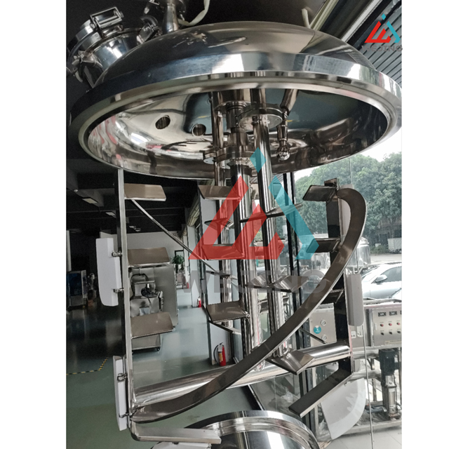 عملکرد گرمایش امولسیفایر همگن کننده خلاء بالابر هیدرولیک 300 لیتری