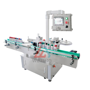 एरोसोल फिलिंग लाइन के लिए लेबलिंग स्टिकर मशीन 