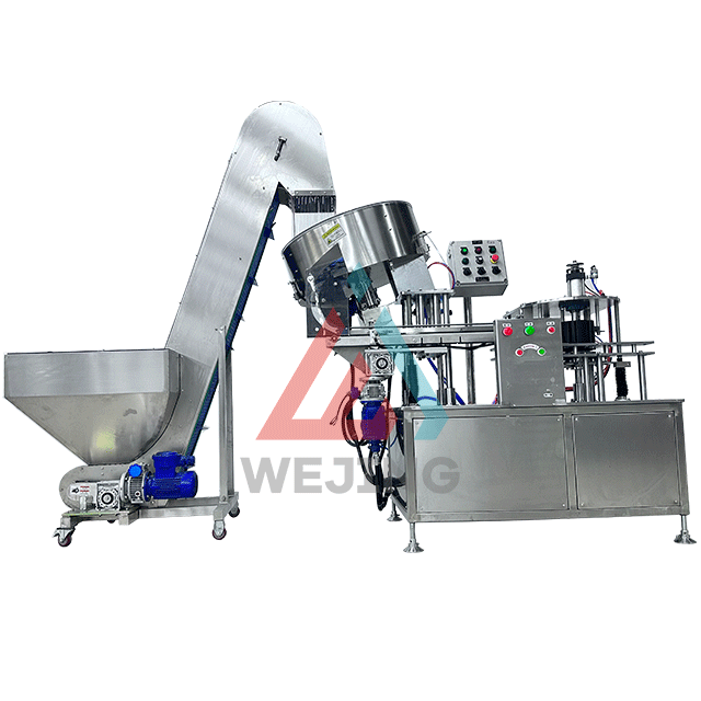 Aerosol Spray Capping ស្វ័យប្រវត្តសម្រាប់បន្ទាត់ផលិតកម្មម៉ាស៊ីនបាញ់