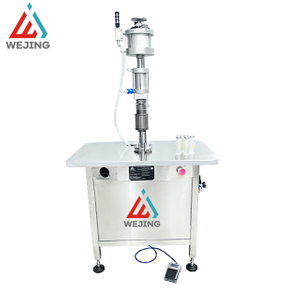 Аэрозоль өнімдерін сыртқы тығыздау үшін жартылай автоматты аэрозоль бүріккіш банкаларды тығыздау машинасы