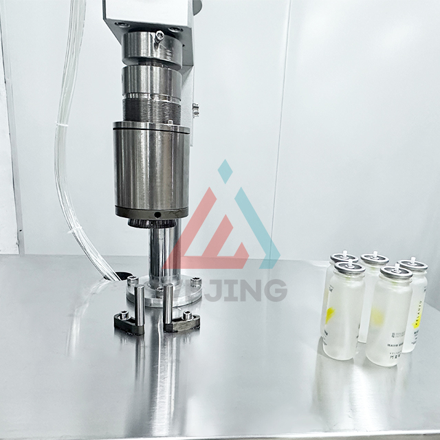 Semi Automatesch Aerosol Spray Can Grabbing Crimping Machine fir Aerosol Produkter F&euml;llung Dichtung