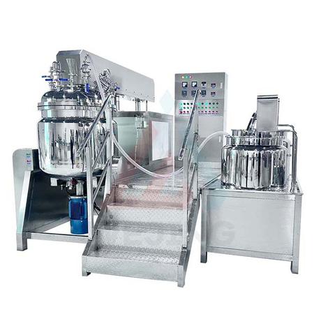 300 literes vegyi testápoló emulgeáló gép vákuum homogenizáló emulgeáló keverő 