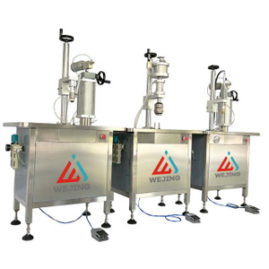 მაღალი ხარისხის ნახევრად ავტომატური აეროზოლის მექანიკური აეროზოლური ქილების შევსების დალუქვის მანქანა