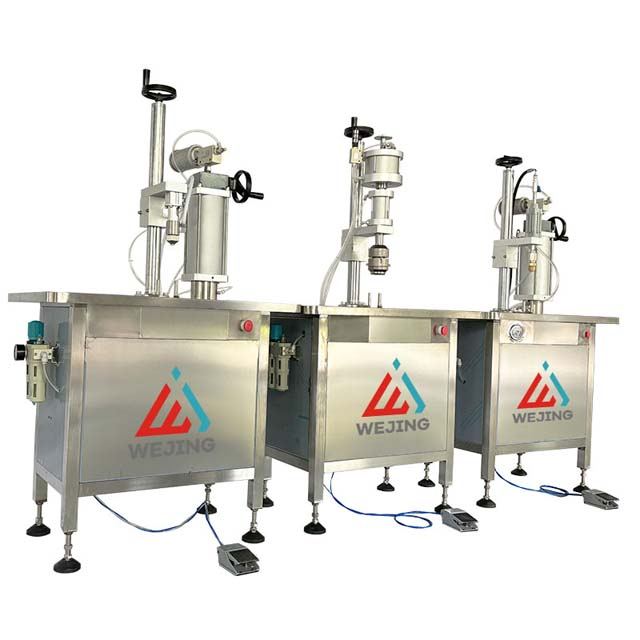 उच्च गुणस्तर अर्ध स्वचालित एयरोसोल म्यानुअल एयरोसोल क्यान भरिने सीलिंग मेसिन