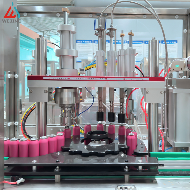 Mesin Pengisian Aerosol BOV Otomatis WJER-30 Listrik Dengan Fungsi Pengangkatan Otomatis