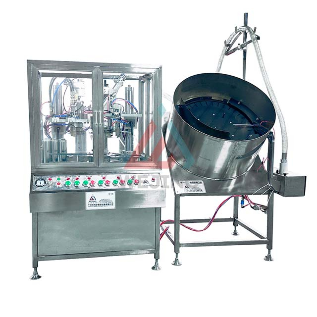 इन्सर्ट वाल्व फंक्शन के साथ 4 इन 1 एयरोसोल फिलिंग मशीन