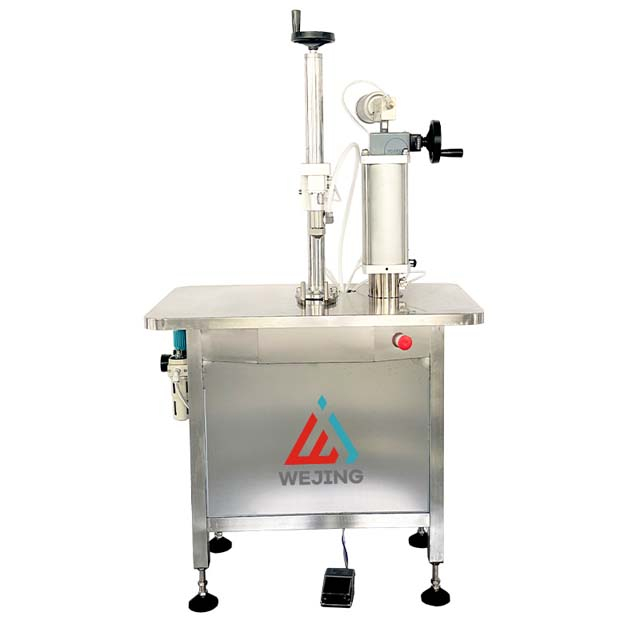 क्यान कीटाणुशोधन स्प्रेको लागि अर्ध स्वचालित फिलर एरोसोल भरिने र सील गर्ने मेसिन